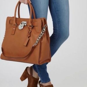 Michael Kors Hamilton Large Soft Leather Cognac